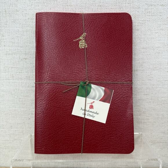 Bieffe Other - NEW Bieffe Handmade Journal Notebook Made in ITALY 3 Pack Red Leather New